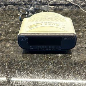 Vintage white, Sony Dream Machine Clock Radio.